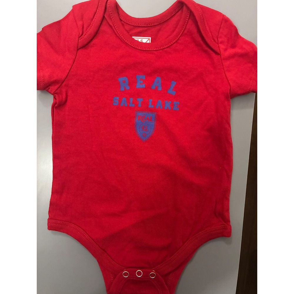 MLS Real Salt Lake Infant Bodysuit Red Short Sleeve Soccer One piece 3 Months